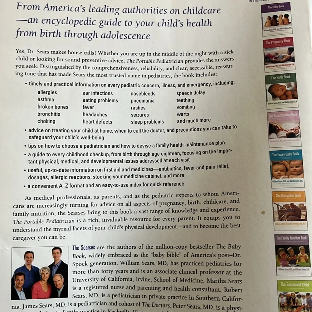 The Portable Pediatrician BOOK You Need to Know About Your Child's Health GUC
